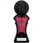 Strike Force Black Pink Football Trophy 22cm