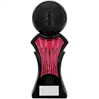 Strike Force Black Pink Football Trophy 25cm