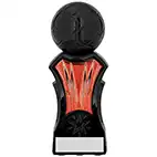 Strike Force Black Orange Football Trophy 16cm