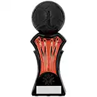 Strike Force Black Orange Football Trophy 19cm