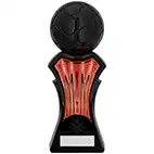 Strike Force Black Orange Football Trophy 22cm