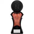 Strike Force Black Orange Football Trophy 25cm
