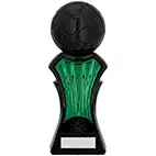 Strike Force Black Green Football Trophy 22cm