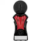 Strike Force Black Red Football Trophy 16cm