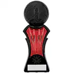Strike Force Black Red Football Trophy 19cm