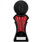 Strike Force Black Red Football Trophy 22cm