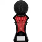 Strike Force Black Red Football Trophy 25cm