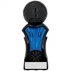 Strike Force Black Blue Football Trophy 16cm
