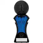 Strike Force Black Blue Football Trophy 19cm