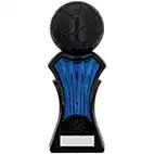Strike Force Black Blue Football Trophy 22cm