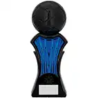 Strike Force Black Blue Football Trophy 25cm