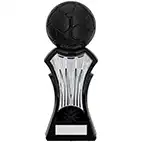Strike Force Black Silver Football Trophy 22cm