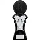 Strike Force Black Silver Football Trophy 25cm