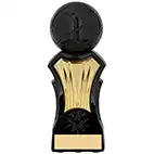 Strike Force Black Gold Football Trophy 16cm