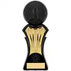 Strike Force Black Gold Football Trophy 19cm