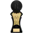 Strike Force Black Gold Football Trophy 25cm