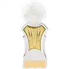 Strike Force White Gold Football Trophy 16cm Strike Force White Gold Football Trophy 16cm