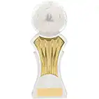 Strike Force White Gold Football Trophy 19cm Strike Force White Gold Football Trophy 19cm