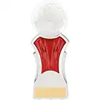 Strike Force White Red Football Trophy 16cm Strike Force White Red Football Trophy 16cm