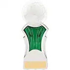 Strike Force White Green Football Trophy 16cm Strike Force White Green Football Trophy 16cm