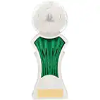 Strike Force White Green Football Trophy 19cm Strike Force White Green Football Trophy 19cm