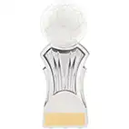 Strike Force White Silver Football Trophy 16cm