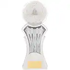 Strike Force White Silver Football Trophy 25cm
