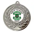 Club Man Of The Match Silver Medal 50mm