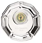 Silver  Tudor Rose Salver 10cm Silver  Tudor Rose Salver 10cm