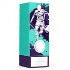 Teal Geo Male Footballer Trophy 17cm