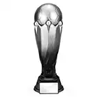Satin Silver Gradient Tower Football 16cm Satin Silver Gradient Tower Football 16cm