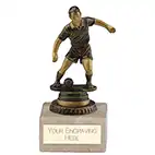 Cyclone Male Footballer Bronze & Gold 130mm