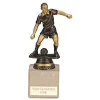 Cyclone Male Footballer Bronze & Gold 180mm