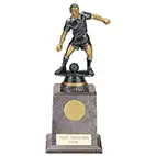 Cyclone Male Footballer Silver & Gold 200mm