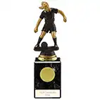 Cyclone Female Footballer Black & Gold 210mm