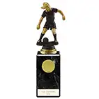 Cyclone Female Footballer Black & Gold 230mm