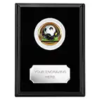 Black Football Plaque 10cm