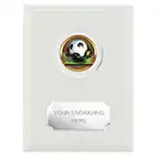 White Football Plaque 10cm