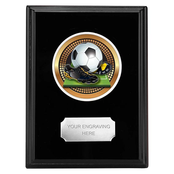 Black Football Plaque 125mm