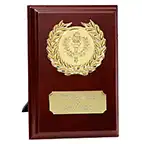 Rosewood Gold Prize Plaque 125mm Rosewood Gold Prize Plaque 125mm