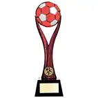 Red White Nova Spire Football Trophy 26cm