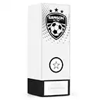 White Geo Football Shield Trophy 17cm