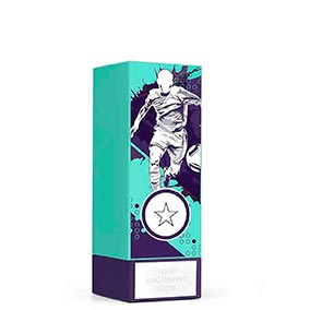 Teal Mini Geo Male Footballer Trophy 125mm