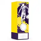 Yellow Geo Female Footballer Trophy 17cm Yellow Geo Female Footballer Trophy 17cm