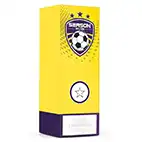 Yellow Geo Football Shield Trophy 17cm