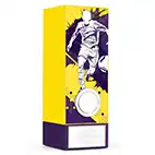 Yellow Geo Male Footballer Trophy 17cm
